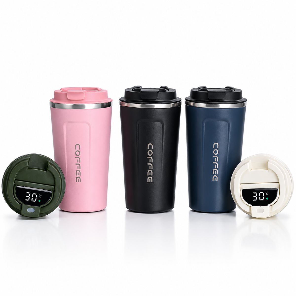 Copo Térmico em Aço Inox com Tampa para Café -  IOD00037/CGT4035