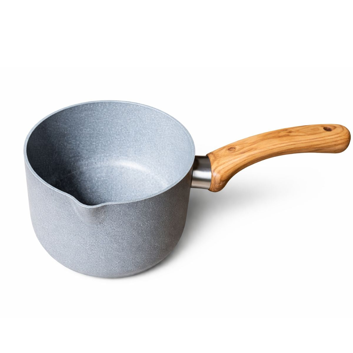 Leiteira 18 cm com Bico Único e Cabo Amadeirado - IPA00060/1/2