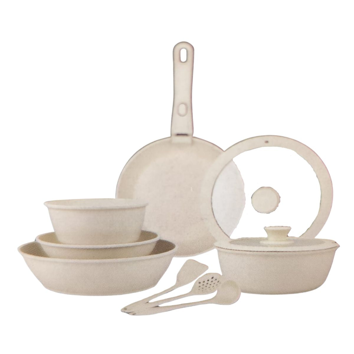 Jogo de Panelas 11 Peças Antiaderente com Cabo Removível - IPJ00008