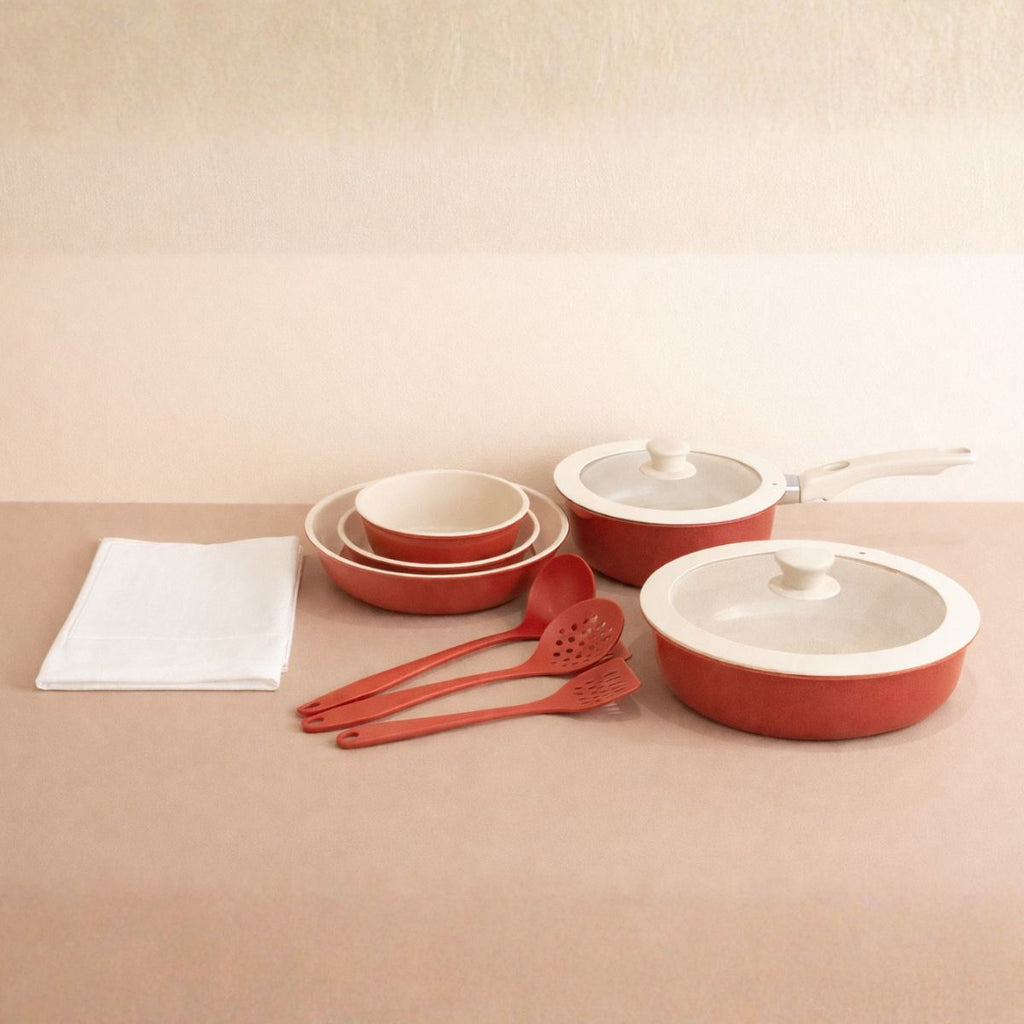 Jogo de Panelas 15 Peças Antiaderente com Cabo Removível - IPJ00015