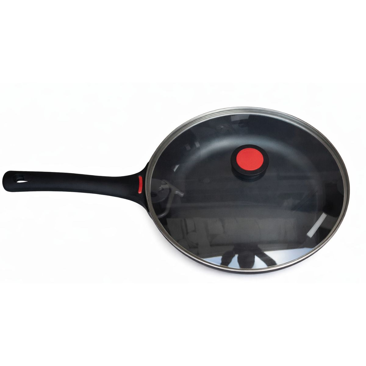 Frigideira com Tampa de Vidro e Cabo Preto - JG-3