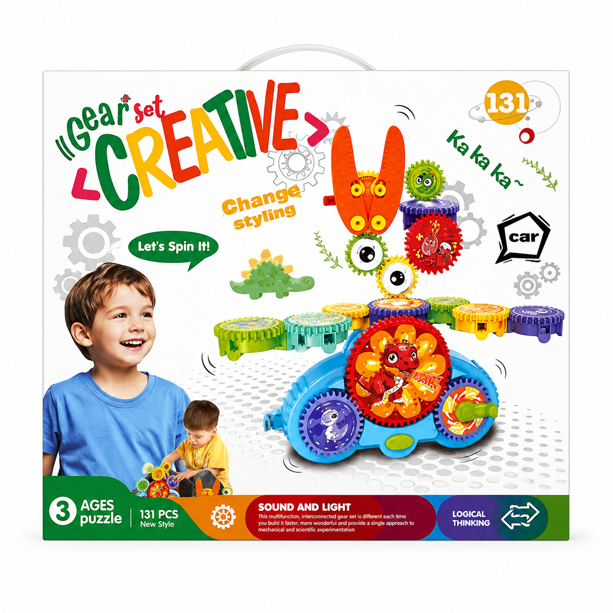 Kit de Engrenagens Educativo com Montagens Criativas - JXT-88901