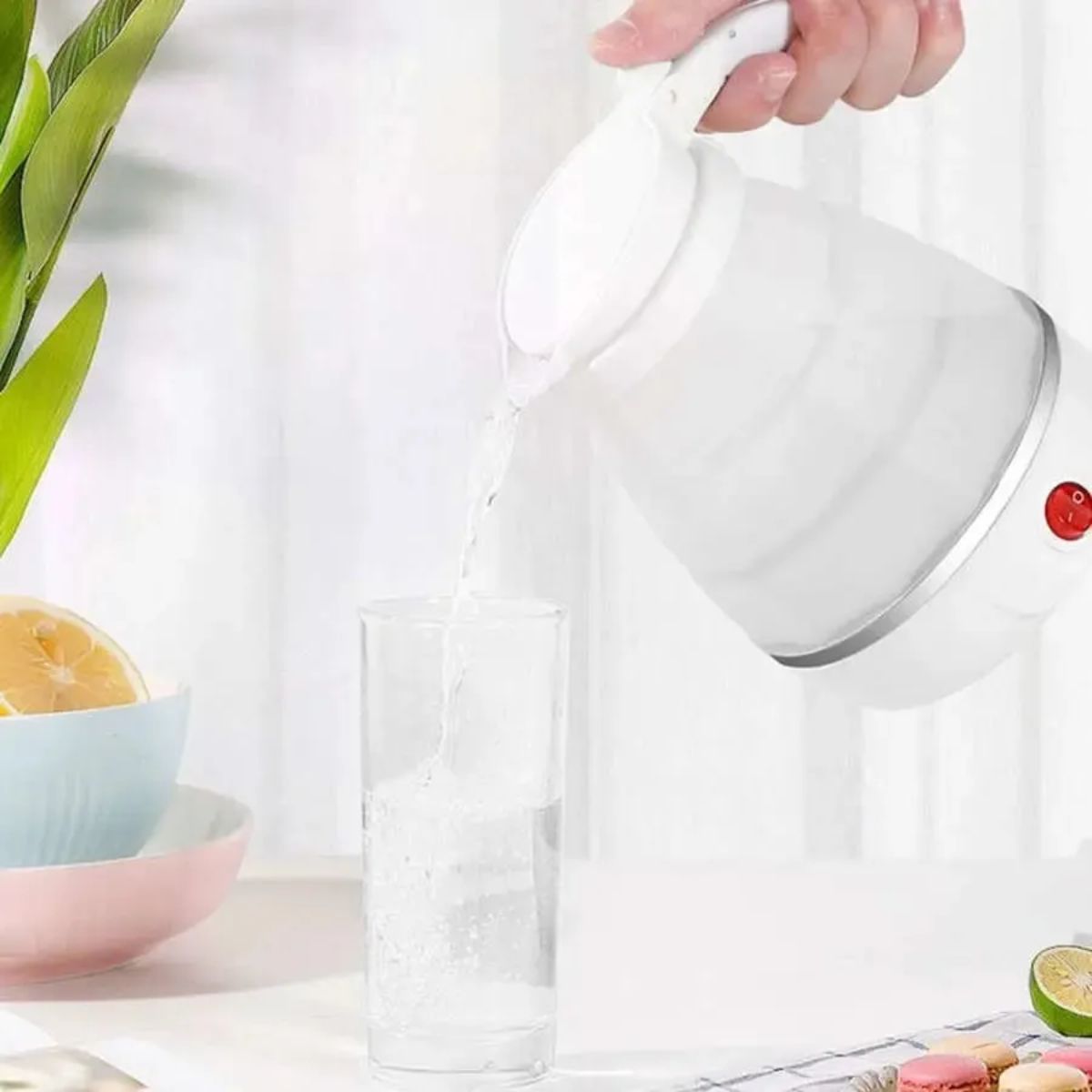 Jarra Elétrica Dobrável em Silicone 600ml - SUN-15