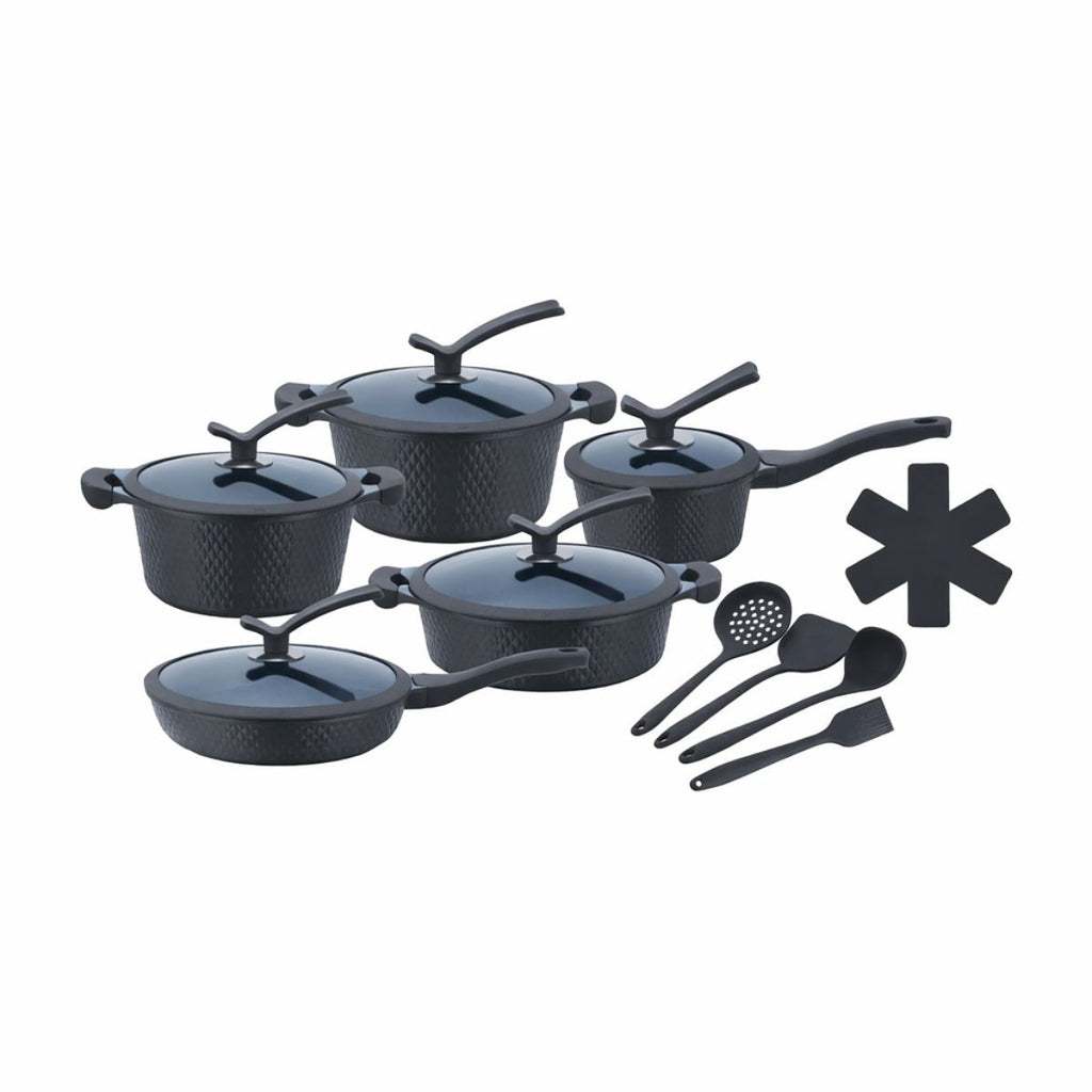 Jogo De Panelas 15 Peças de Cerâmica Antiaderente por Indução e Gás - CPN10047