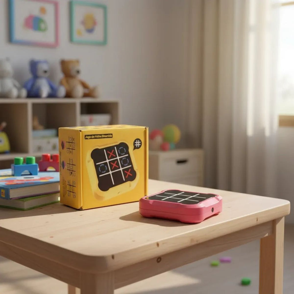 Jogo da Velha Eletrônico Infantil 4 em 1 LED USB-C - TW882-3