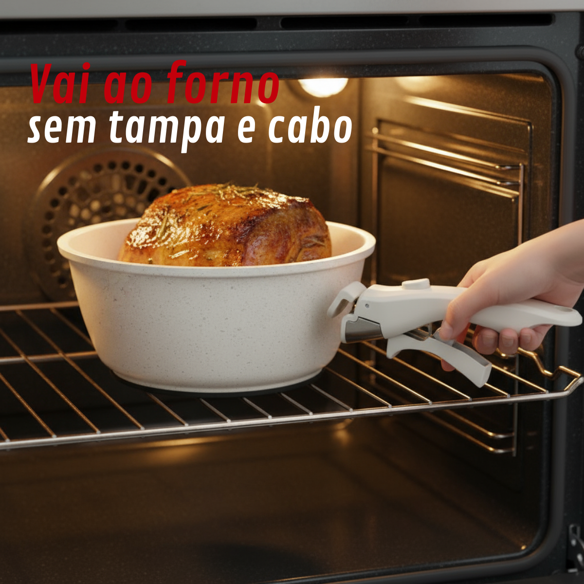 Jogo de Panelas 11 Peças Antiaderente com Cabo Removível - IPJ00008