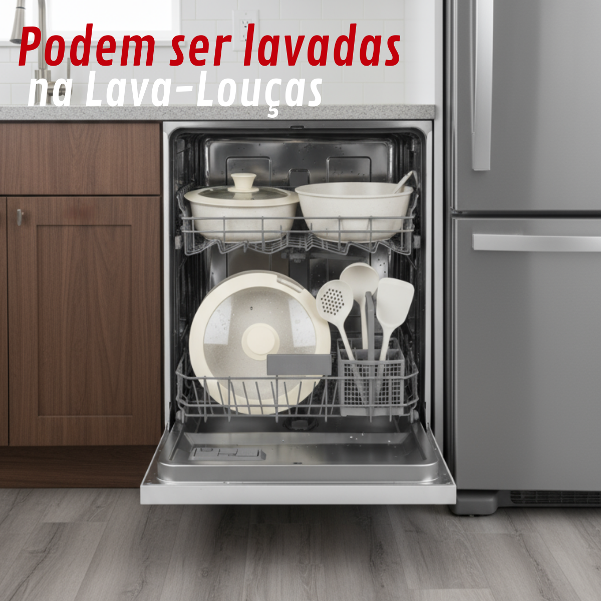 Jogo de Panelas 11 Peças Antiaderente com Cabo Removível - IPJ00008