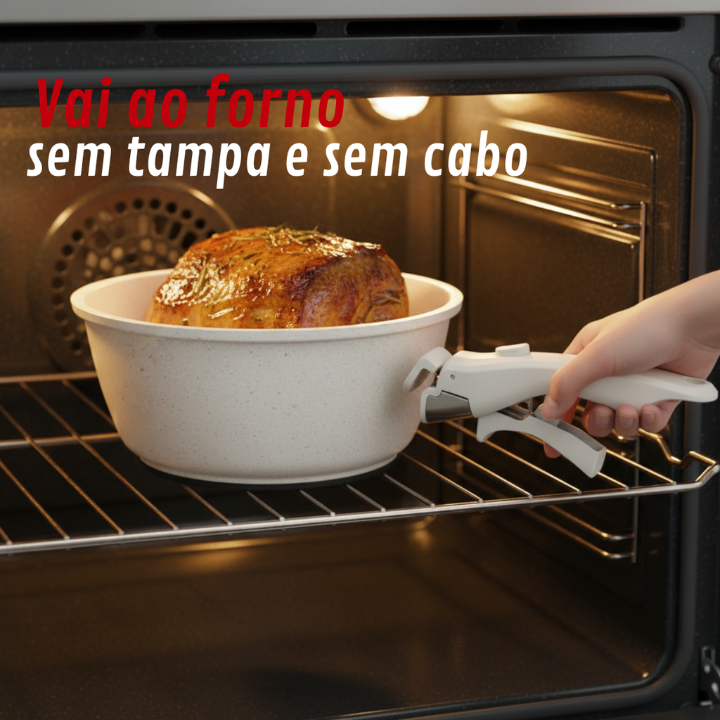 Jogo de Panelas 11 Peças Antiaderente com Cabo Removível - IPJ00008