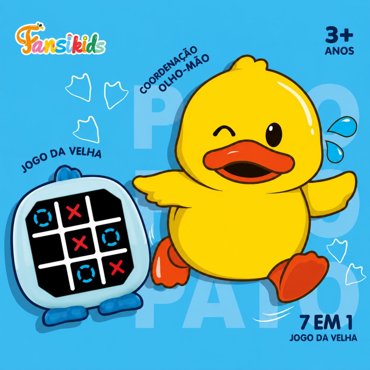 Jogo da Velha Infantil 7 em 1 com Patinhos - TW882-18G