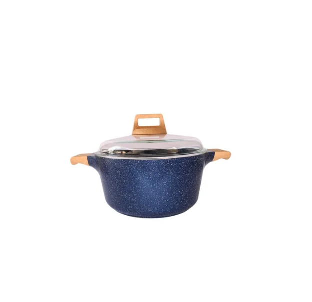 Jogo de Panelas MGC Revestimento Antiaderente Mármore – Azul - CPN-0014-AZUL