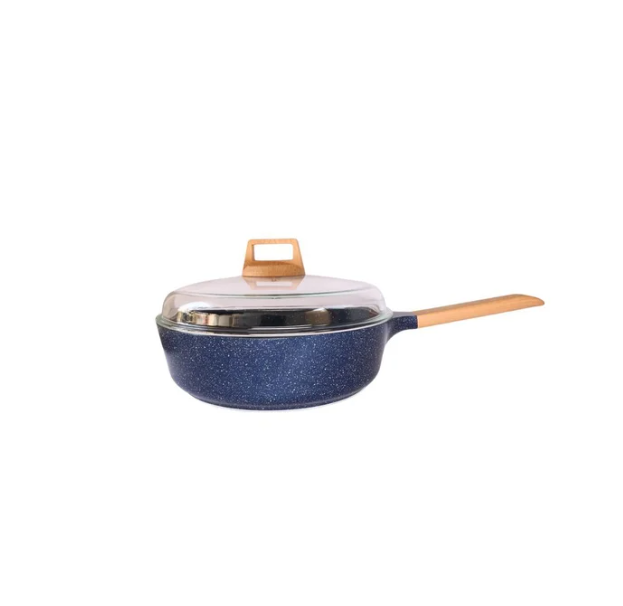 Jogo de Panelas MGC Revestimento Antiaderente Mármore – Azul - CPN-0014-AZUL