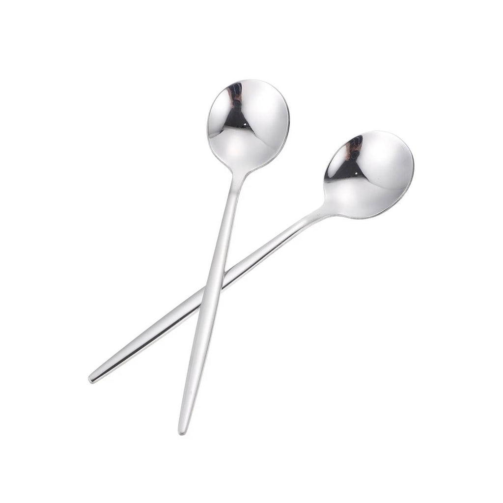 KIT 6 Peças Colher Slim Prateadas Inox - CTI0006