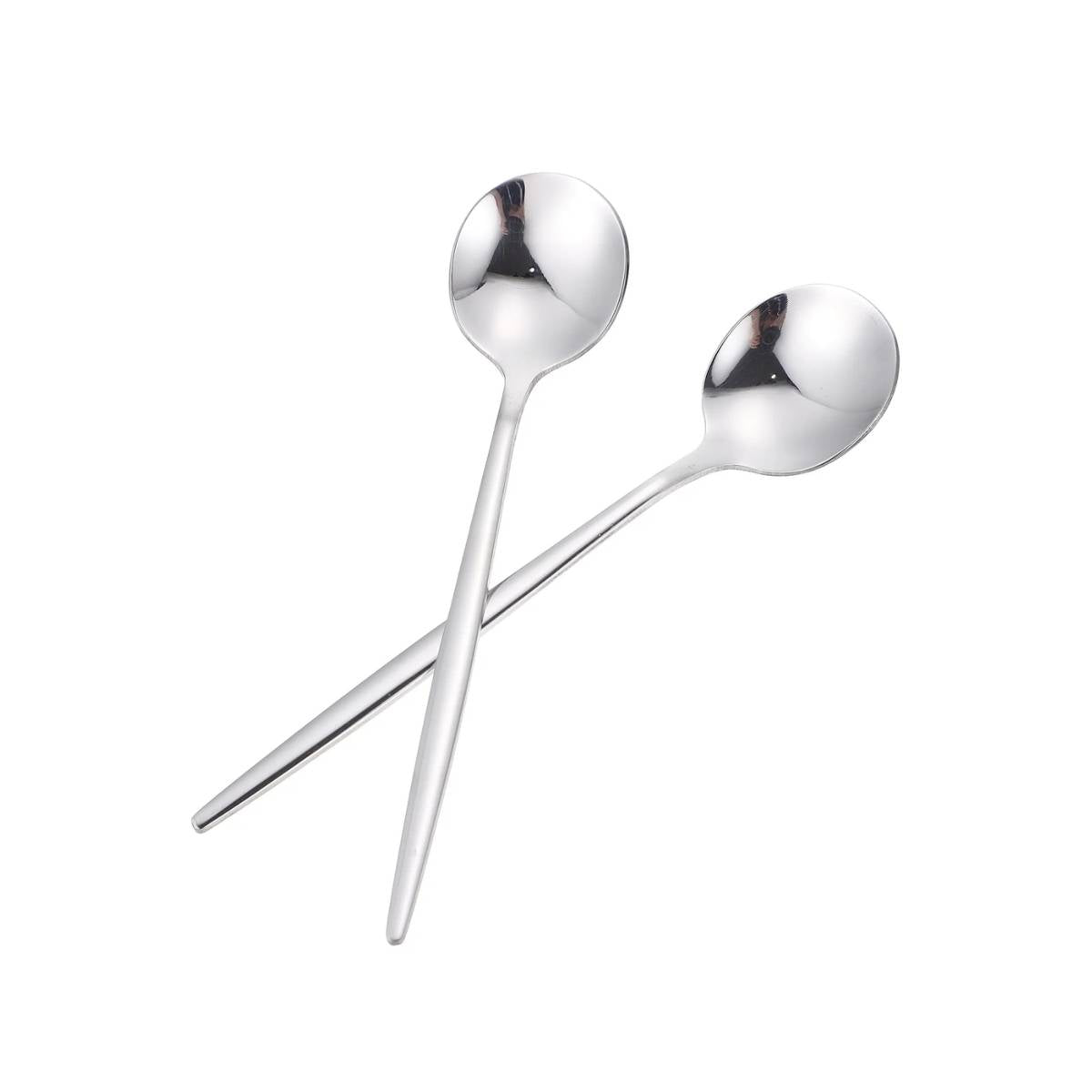 KIT 6 Peças Colher Slim Prateadas Inox - CTI0006