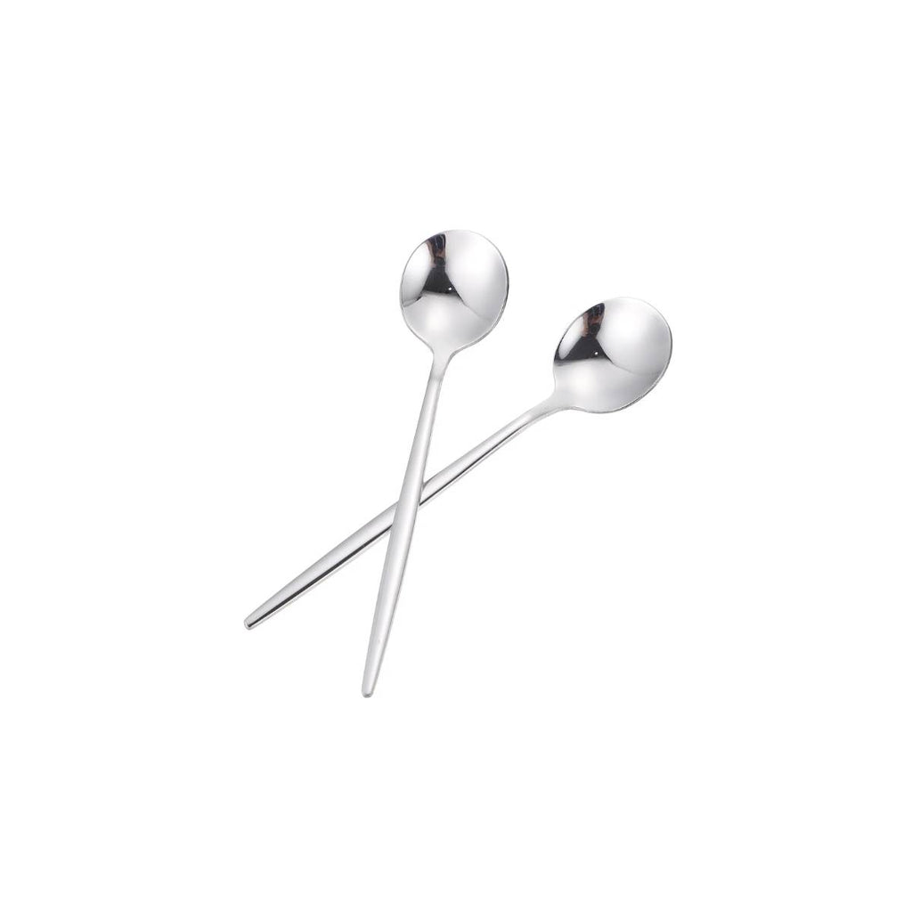 KIT 6 Peças Colher de Chá Slim Prateadas Inox - CTI0009