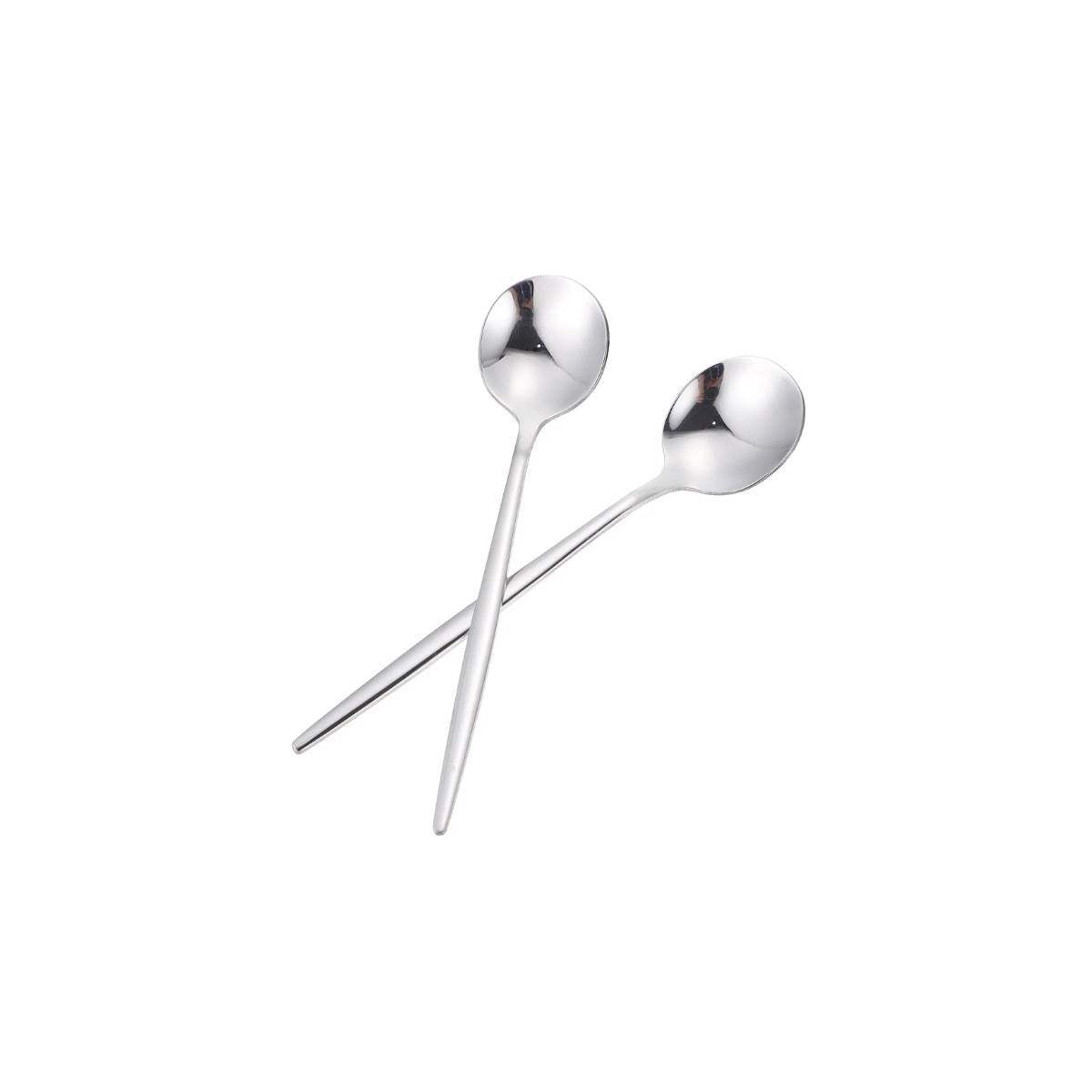 KIT 6 Peças Colher de Chá Slim Prateadas Inox - CTI0009