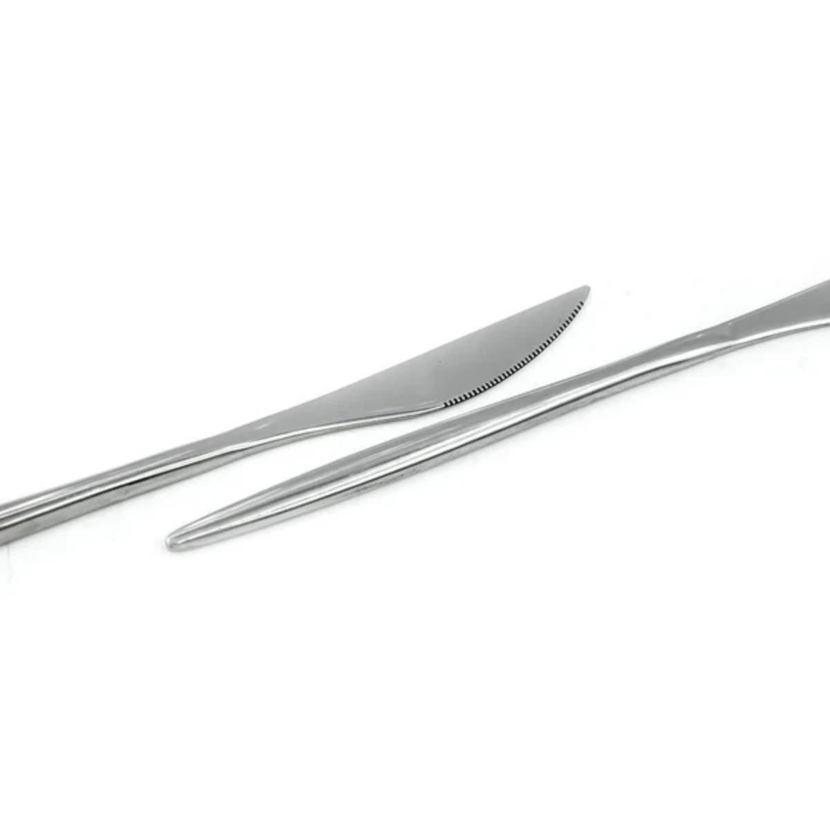 KIT 6 Peças Facas Slim Prateadas Inox - CTI0008
