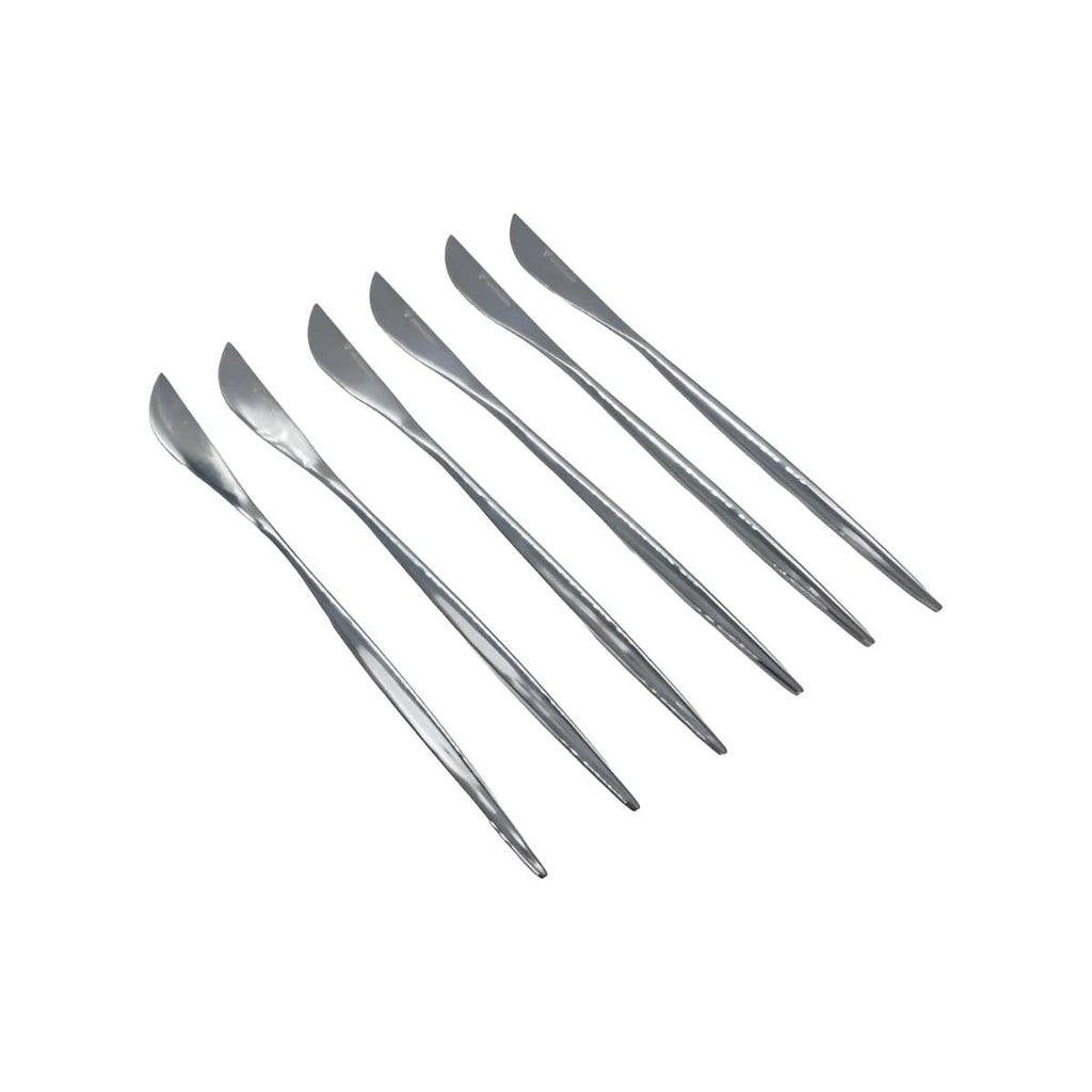 KIT 6 Peças Facas Slim Prateadas Inox - CTI0008