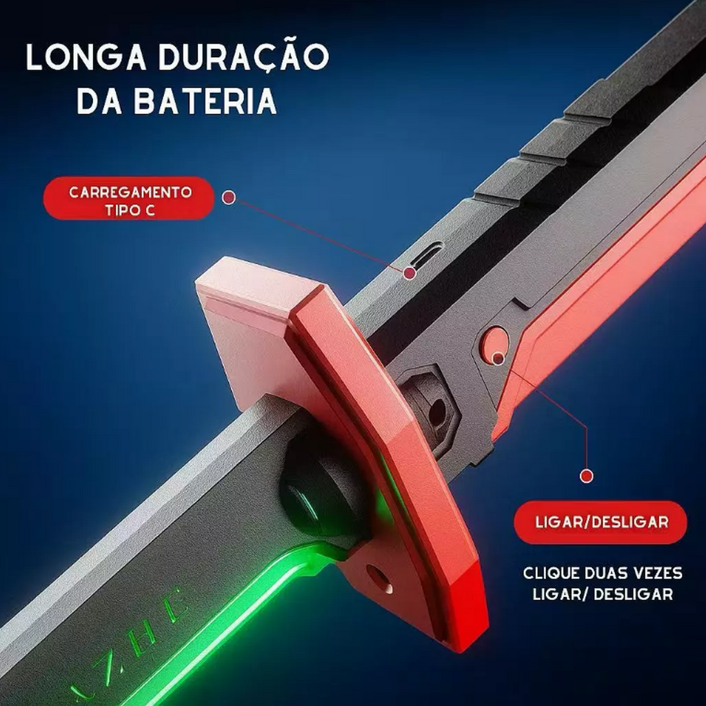 Katana de LED com Som e Efeito de Fumaça (83cm) - TW884-2