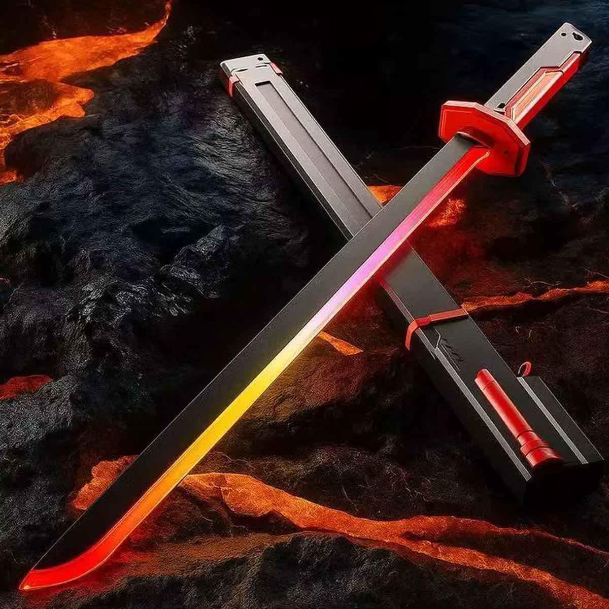 Katana de LED com Som e Efeito de Fumaça (83cm) - TW884-2