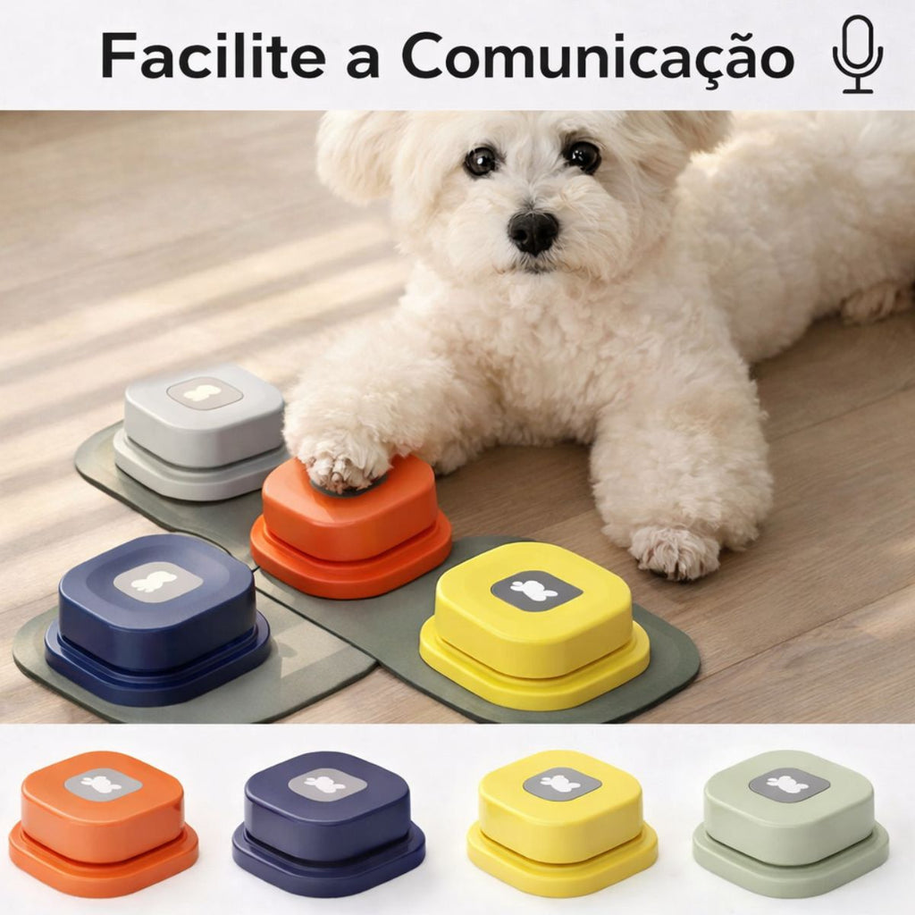 Kit com 2 Botões Gravadores Interativos para Pets - QS02T