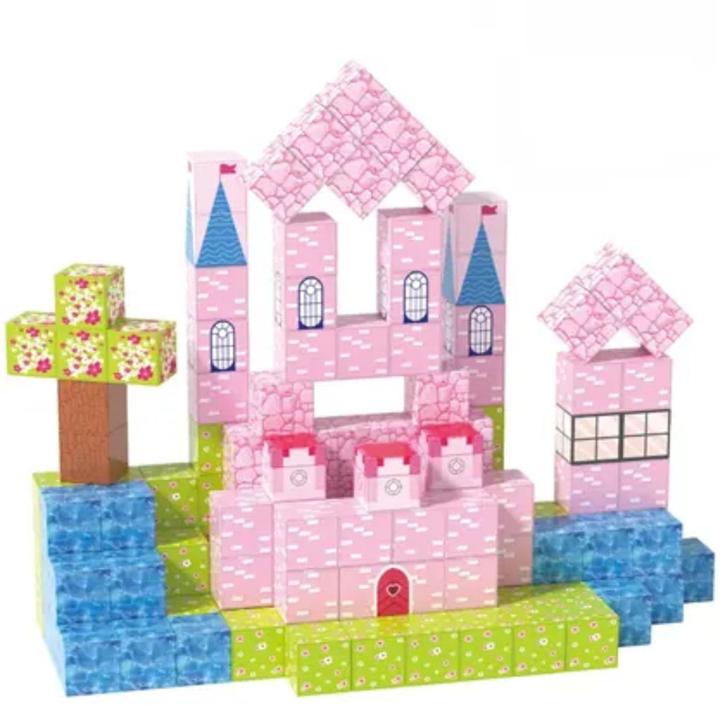 Kit Blocos Magnéticos Castelo Infantil 145 Peças com Caixa - TW883-39