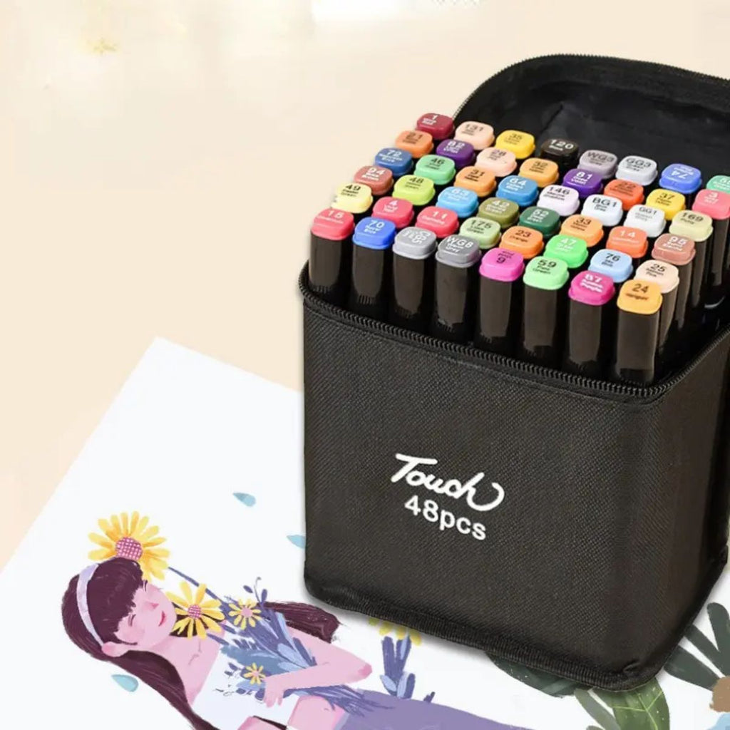 Kit Canetas Marcadoras Touch 48 Peças com Estojo - MCA00003-28pz