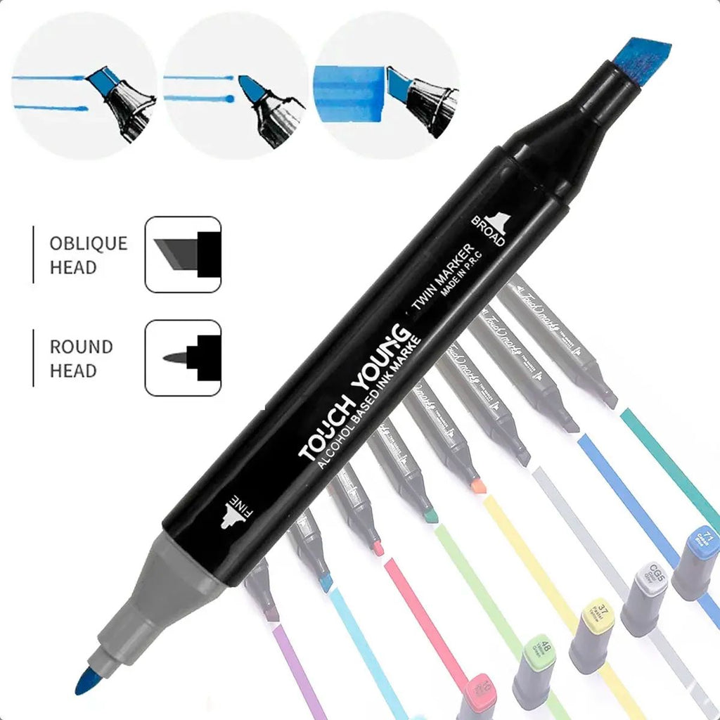 Kit Canetas Marcadoras Touch 48 Peças com Estojo - MCA00003-28pz