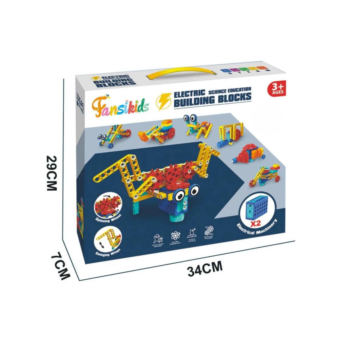 Kit Educativo Blocos De Montar Robô Animais 180 Peças - TW886-361