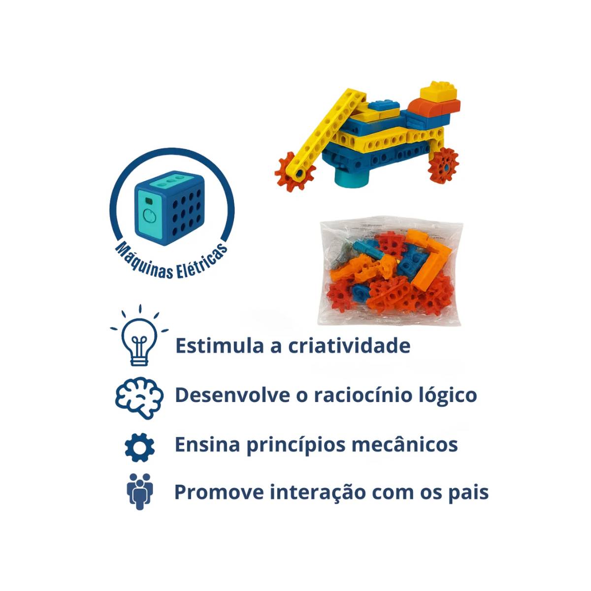 Kit Educativo Blocos De Montar Robô Animais 180 Peças - TW886-361