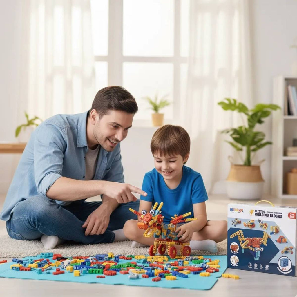 Kit Educativo Blocos De Montar Robô Animais 180 Peças - TW886-361