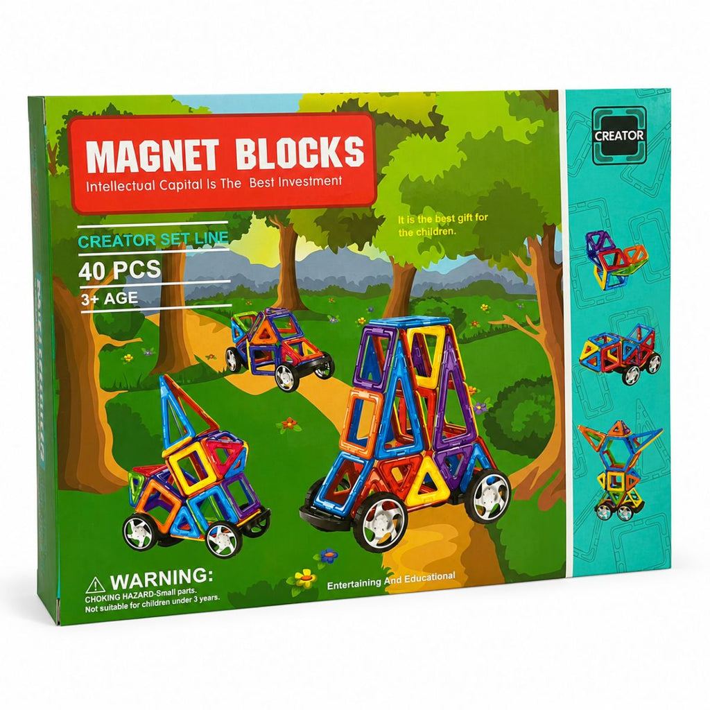 Kit Magnético de Construção com 40 peças - Carro - UPPER1130-1