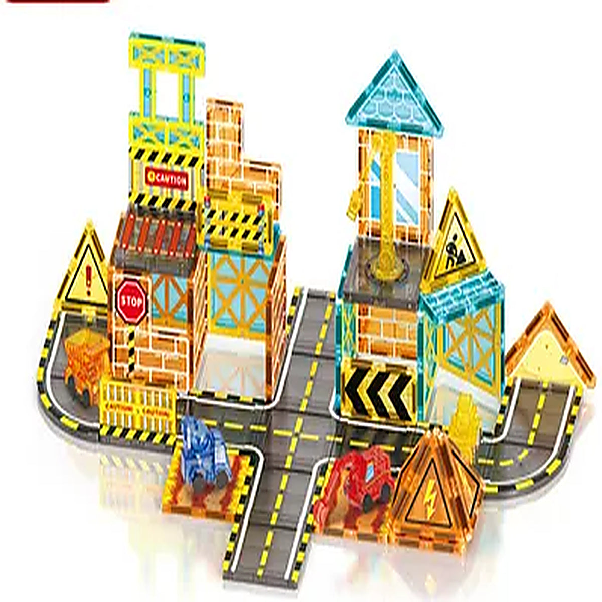 Kit Magnético de Construção com 50 Peças de - Trânsito Urbano - TW887-B50B
