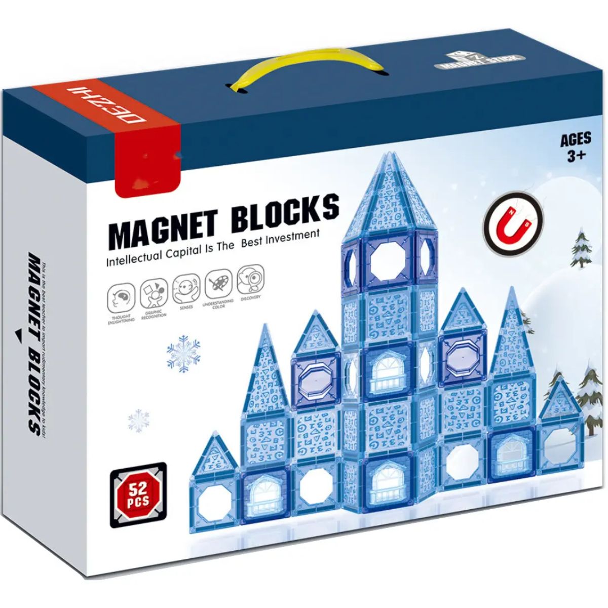 Kit Magnético de Construção com 52 peças - Castelo - UPPER1129-1