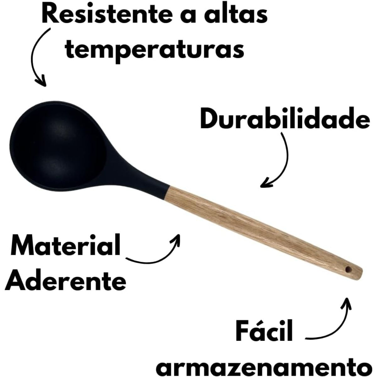 Kit Utensílios de Cozinha 19 Peças com Facas e Tábua - DA-19G