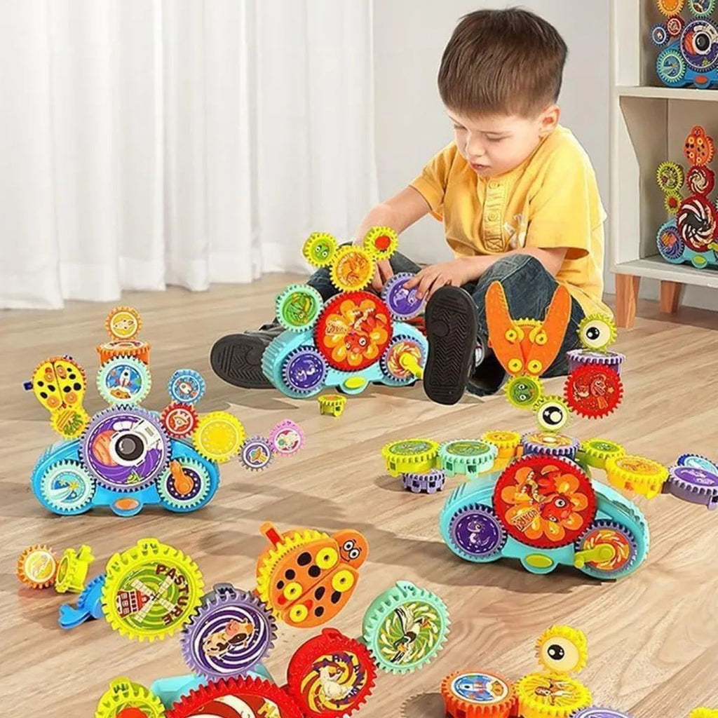 Kit de Engrenagens Educativo com Montagens Criativas - JXT-88901