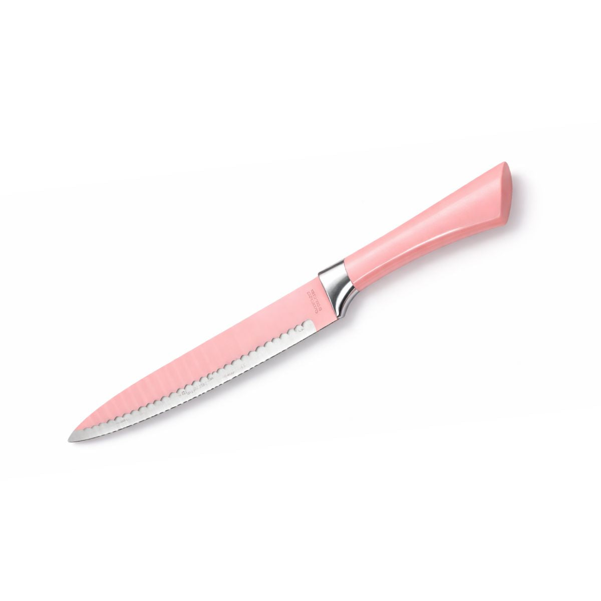 Kit de Facas Rosa 6 Peças em Aço Inox com Descascador - XDX-12216ROSA