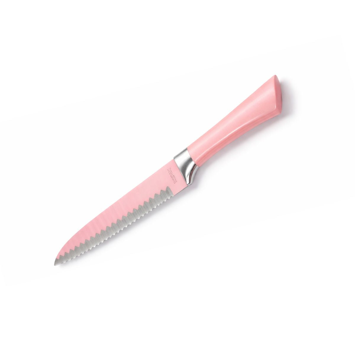 Kit de Facas Rosa 6 Peças em Aço Inox com Descascador - XDX-12216ROSA