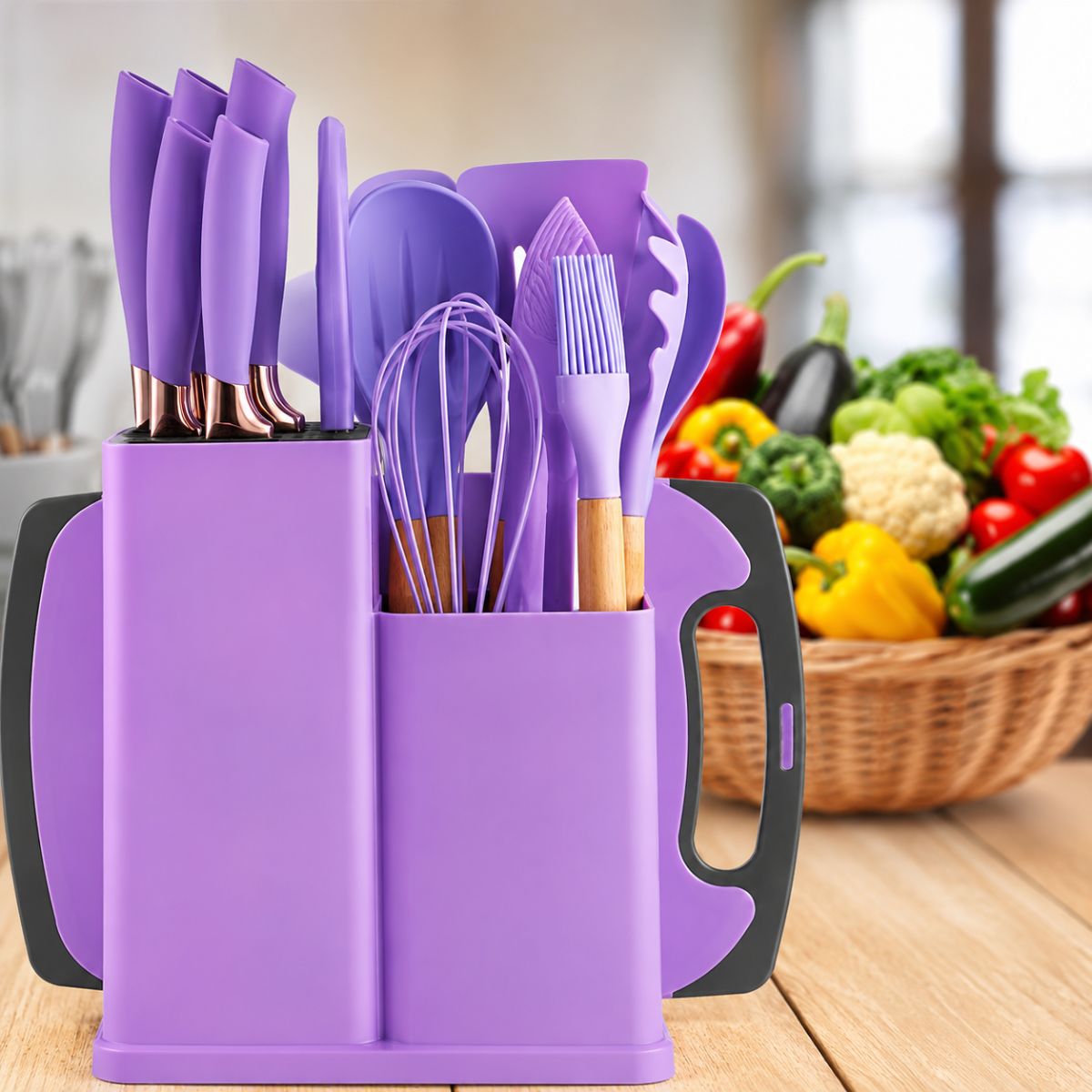 Kit de Utensílios de Silicone 19 Peças para Cozinha Completa - CSC00019