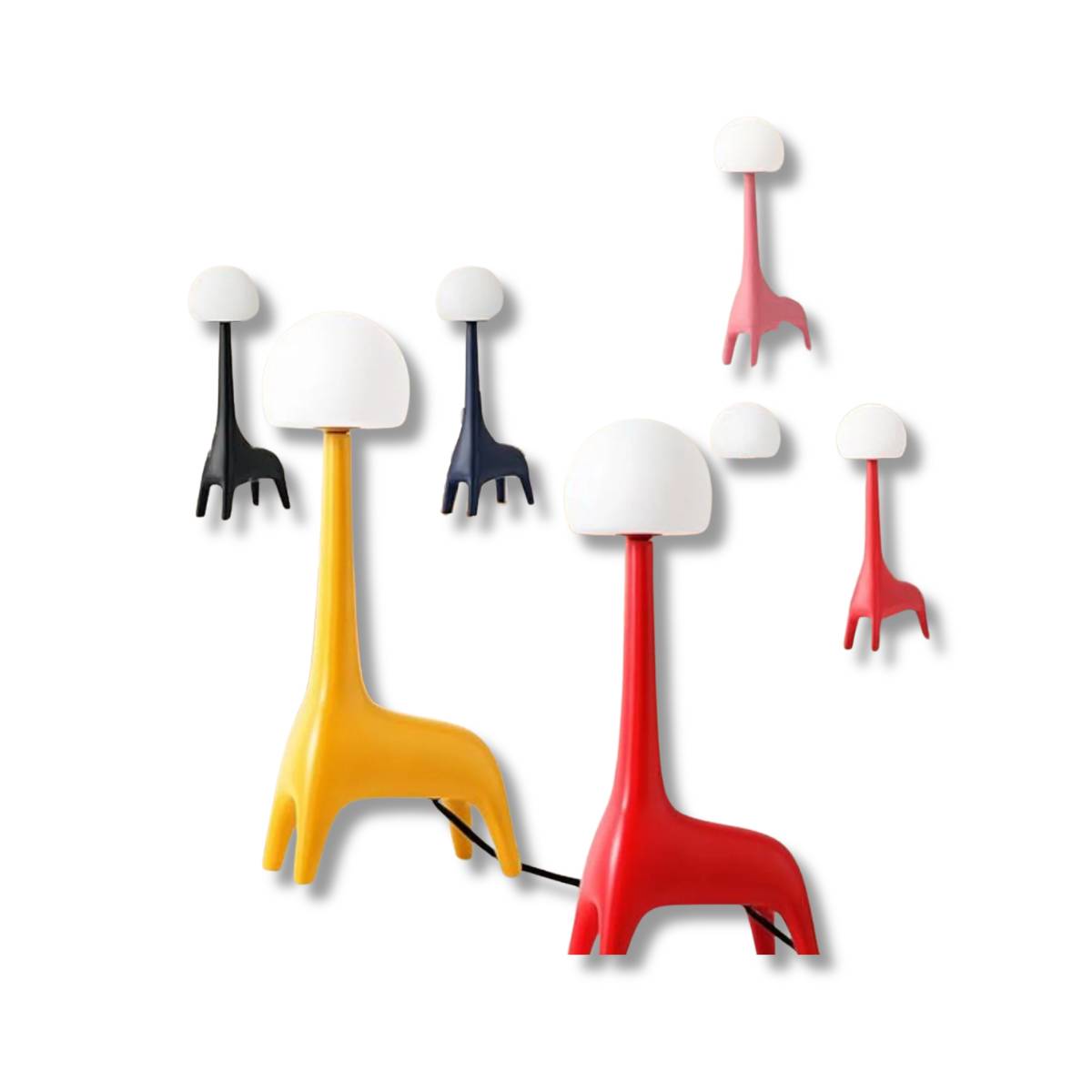 Lâmpada Decorativa Noturna Tricolor com Bluetooth e Toque – Modelo Girrafa - LPD0004