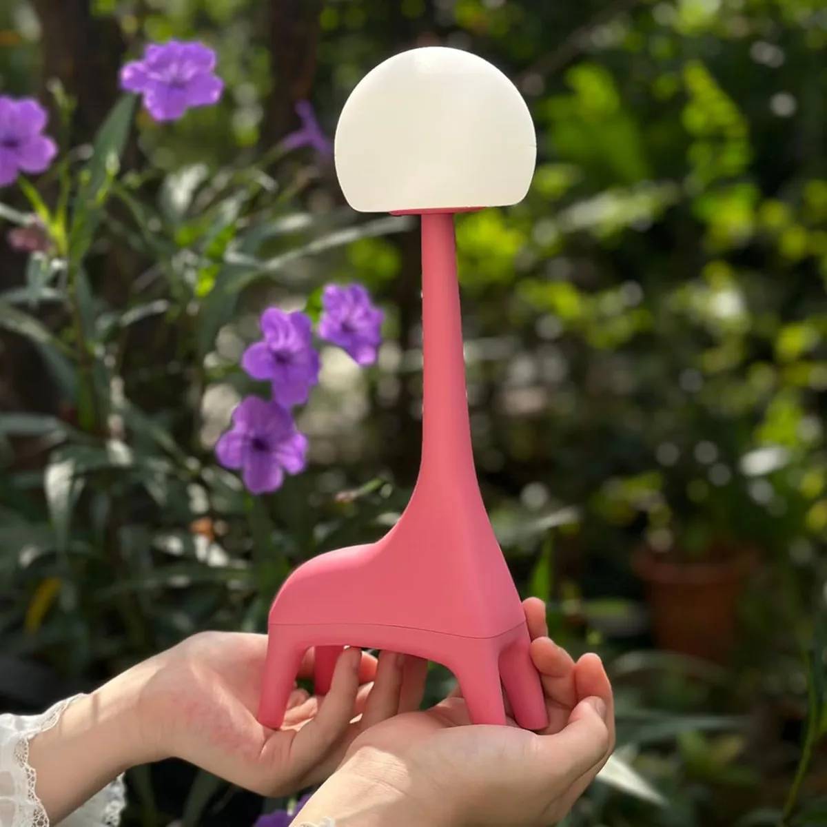 Lâmpada Decorativa Noturna Tricolor com Bluetooth e Toque – Modelo Girrafa - LPD0004