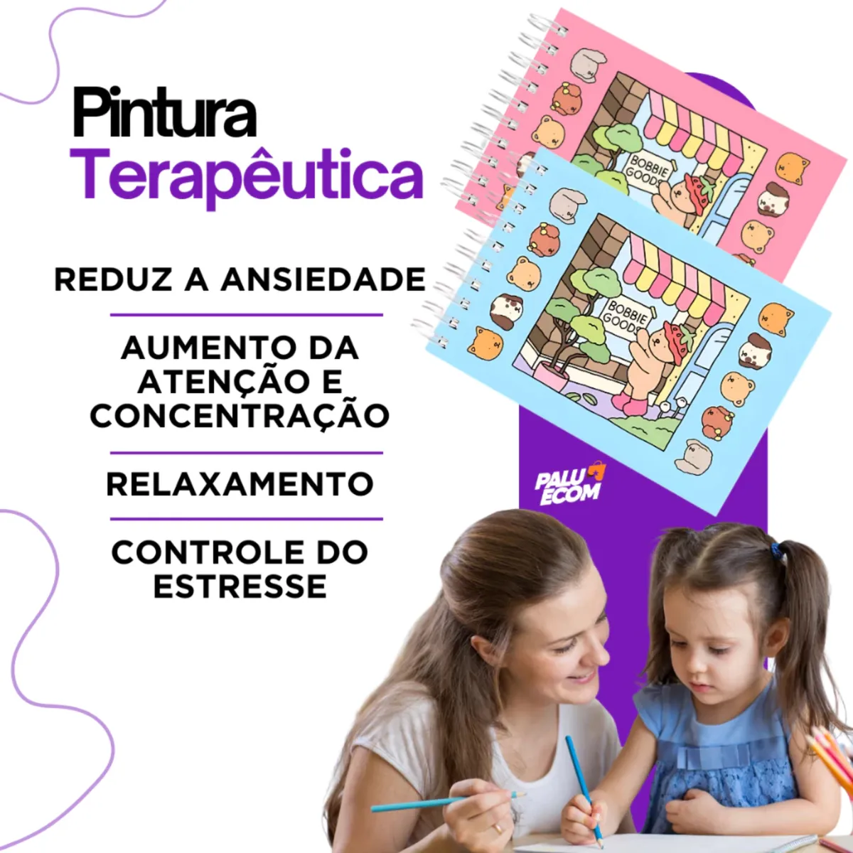 Livro Colorir Bobbie Goods 50 Folhas Desenhos Pintar Ursinhos - BJG25011