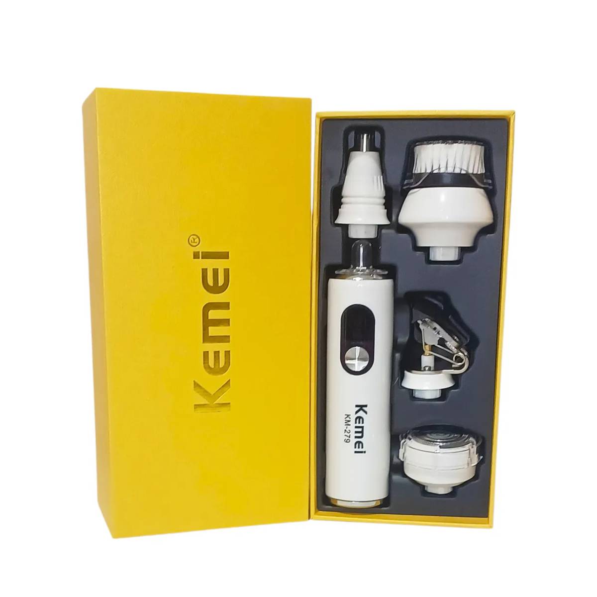 Máquina Kemei KM-279 Aparadora De Pelos 4x1 Cabelo Corpo Barba Nariz - LFJ-KM-279