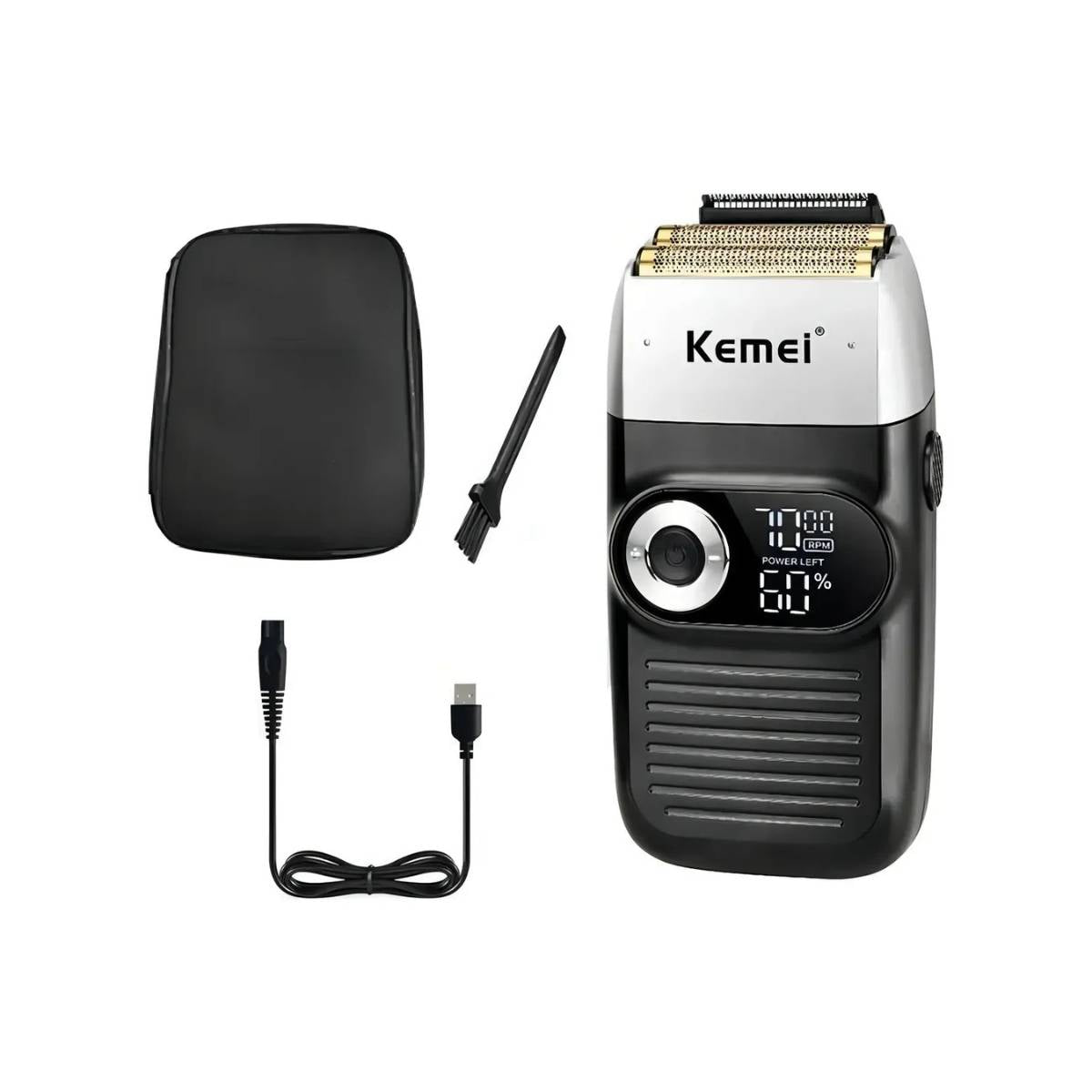 Maquina Kemei KM-2026 Shaver Sem Fio Bivolt Recarregável - TXD-KM-2026