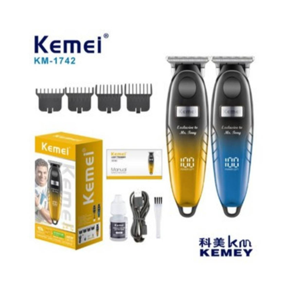 Máquina de Cortar Cabelo Elétrica Kemei KM-1742 6500RPM Profissional de Barba e Bigode - LFJ-KM-1742