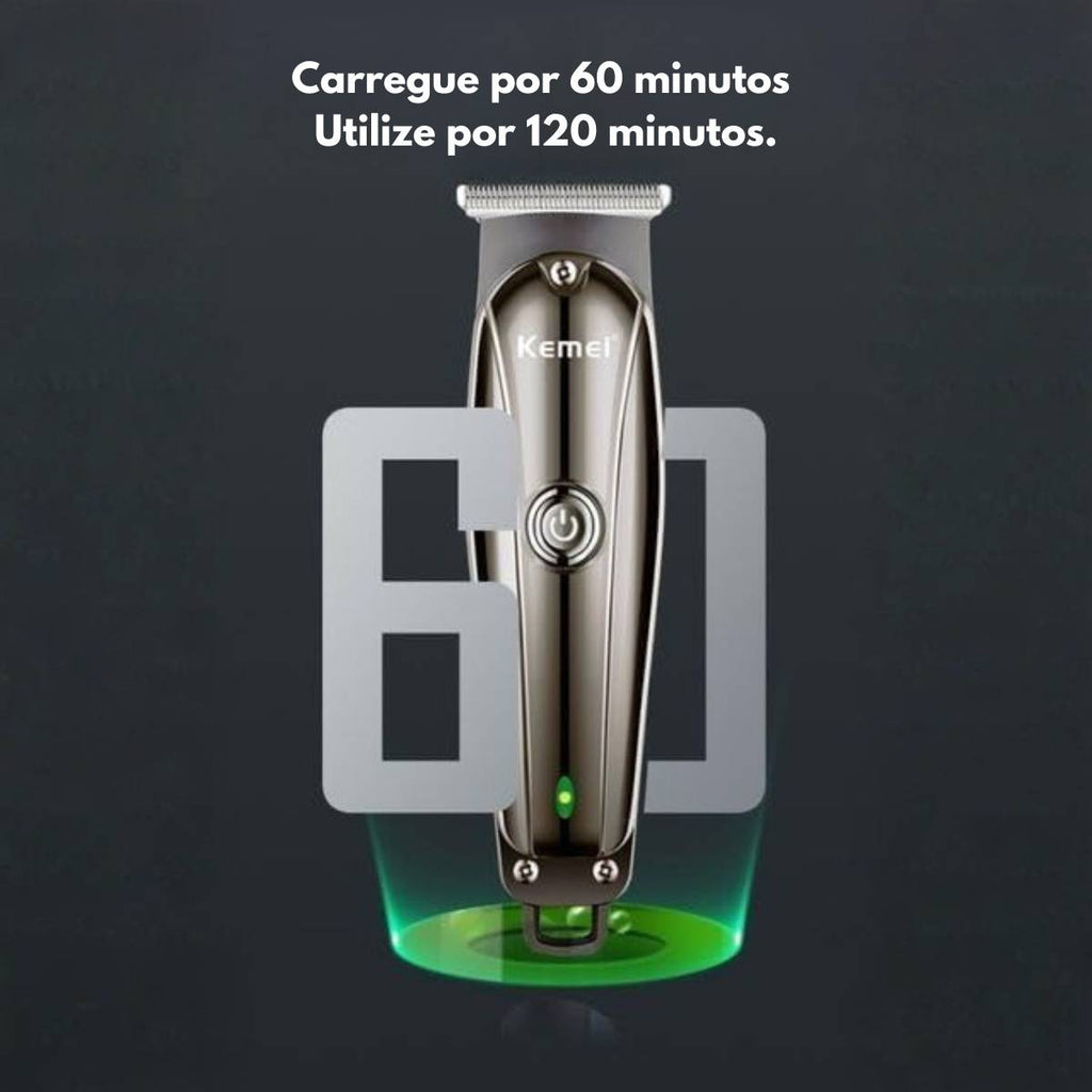 Máquina de Cortar Cabelo Elétrica Kemei KM-638 Profissional Sem Fio Recarregável - KM-638