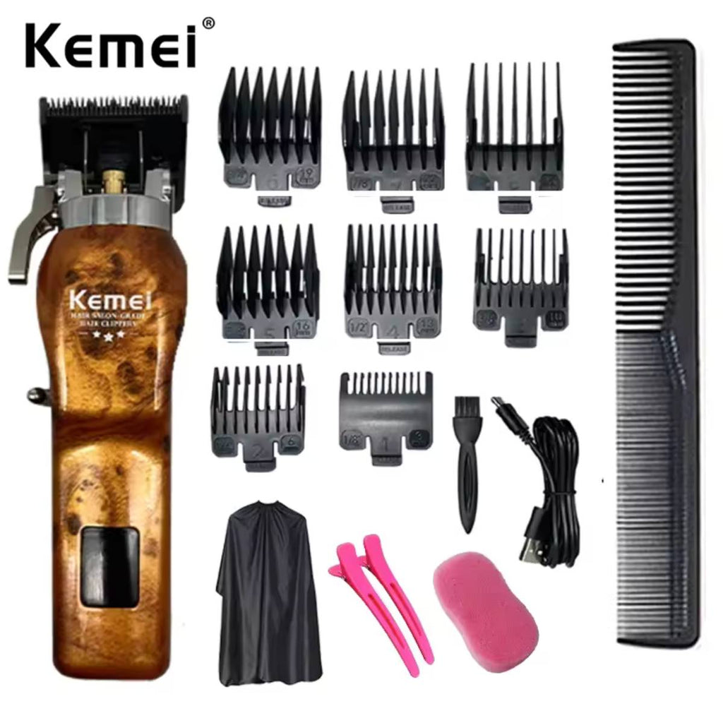 Máquina de Cortar Cabelo Elétrica Profissional Kemei KM-2291 Carregamento USB - KM-2291
