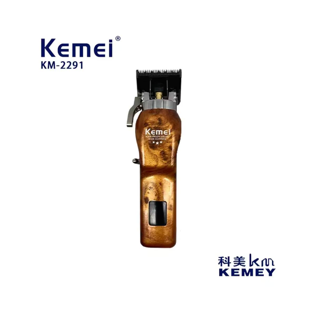 Máquina de Cortar Cabelo Elétrica Profissional Kemei KM-2291 Carregamento USB - KM-2291