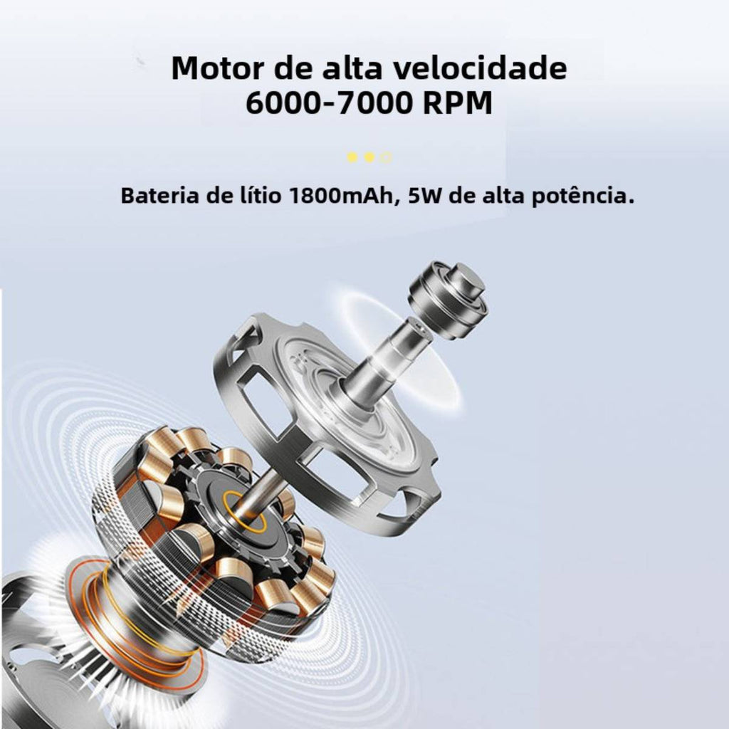 Máquina de Cortar Cabelo Kemei KM-1675 Motor Ajustável 5 Velocidades Gancho Ecológico - LFJ-KM-1675