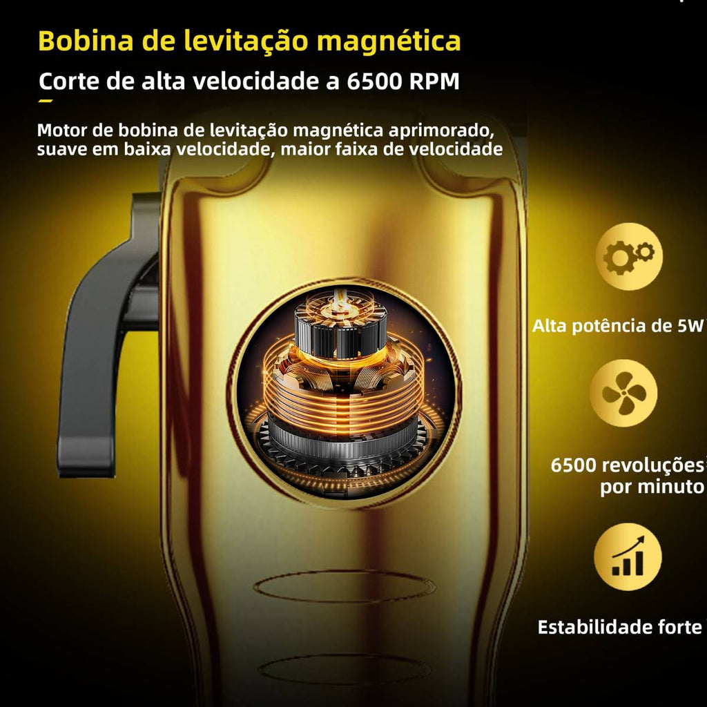 Máquina de Cortar Cabelo Profissional Kemei KM-511 Lâmina Ajustável - LFJ-KM-511