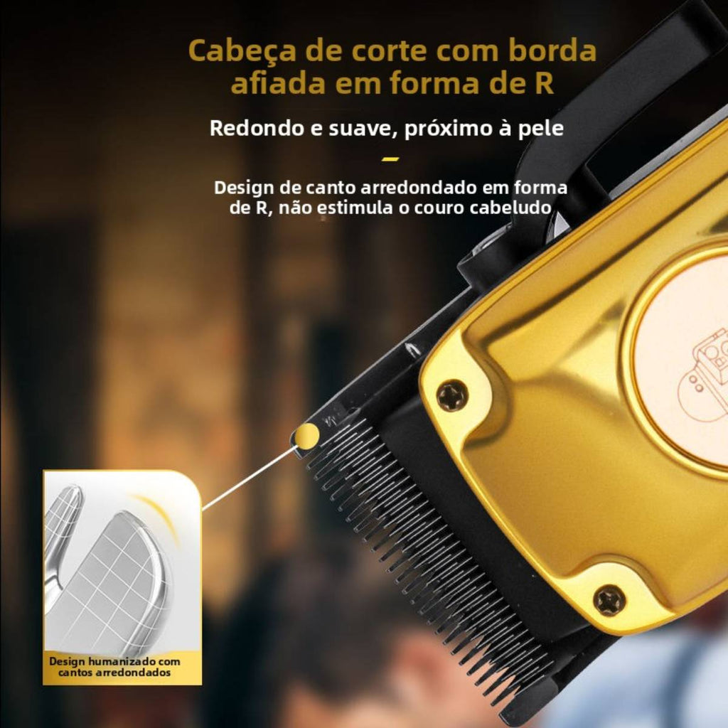 Máquina de Cortar Cabelo Profissional Kemei KM-511 Lâmina Ajustável - LFJ-KM-511